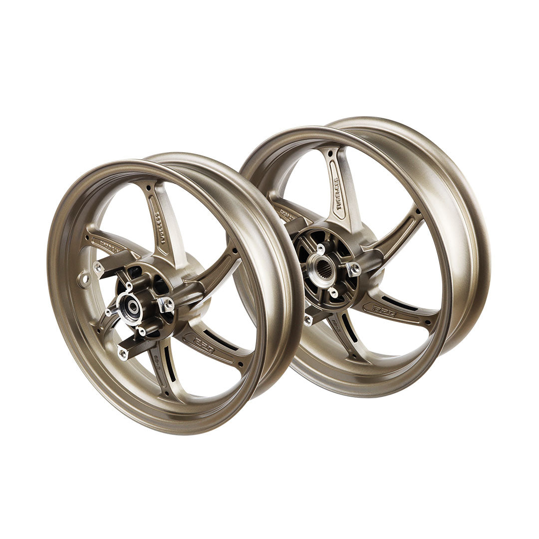 RPD CASTING WHEEL SET SKYBLADE BROWN TITANIUM FOR ALL NEW N-MAX (F: 3.00x13, R: 3.50x13)