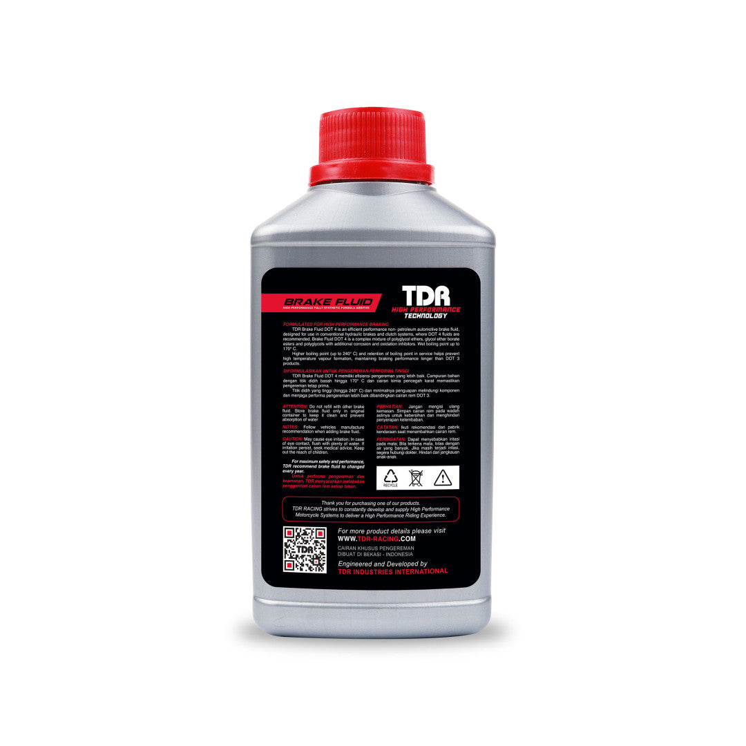TDR Brake Fluid Fully Synthetic DOT 4 240C / 464F (500ml)