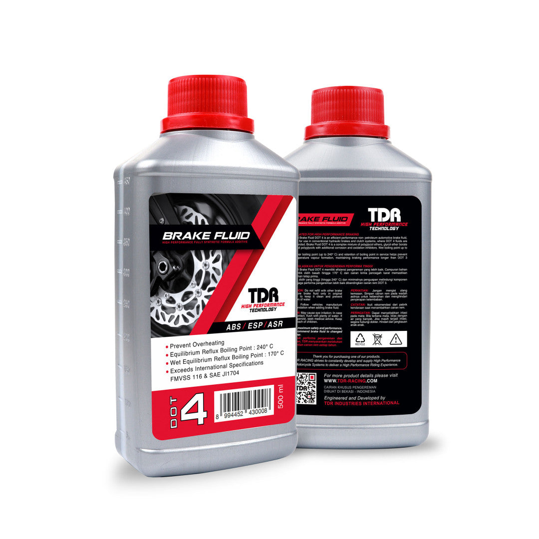 TDR Brake Fluid Fully Synthetic DOT 4 240C / 464F (500ml)
