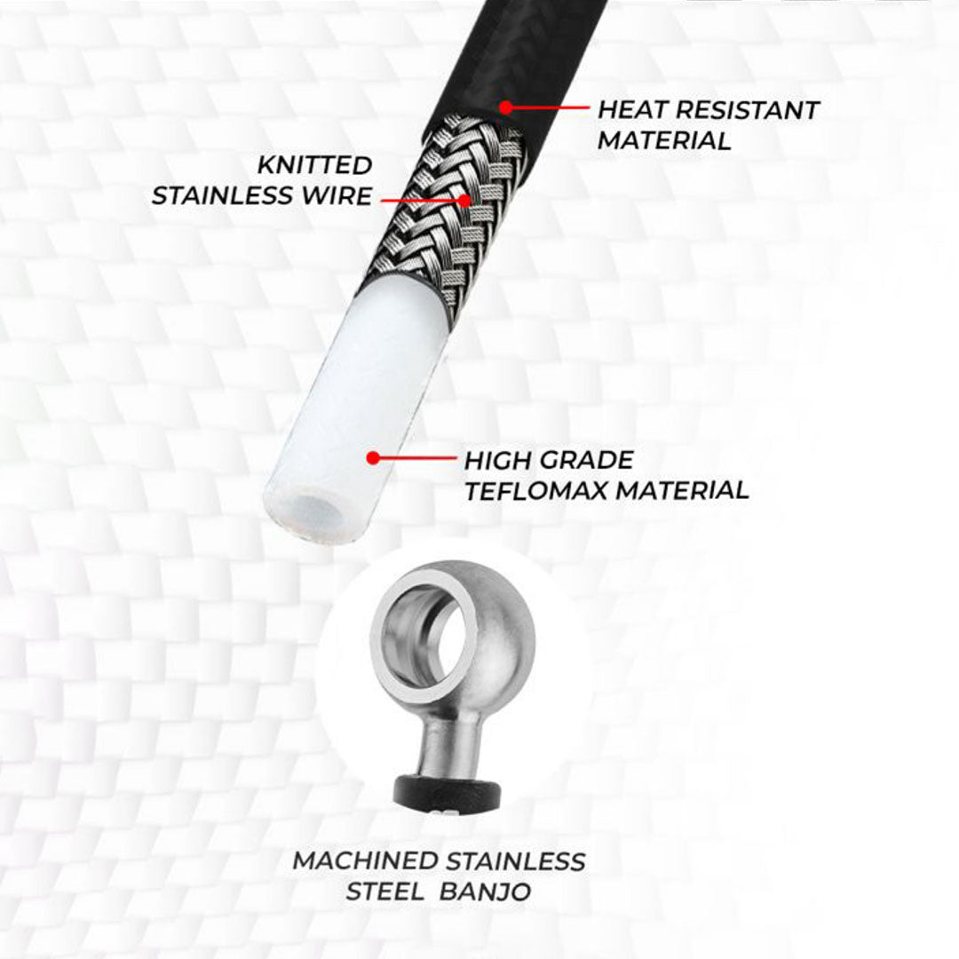 TDR Teflomax Brake Hose For X-Max ABS Titanium Silver