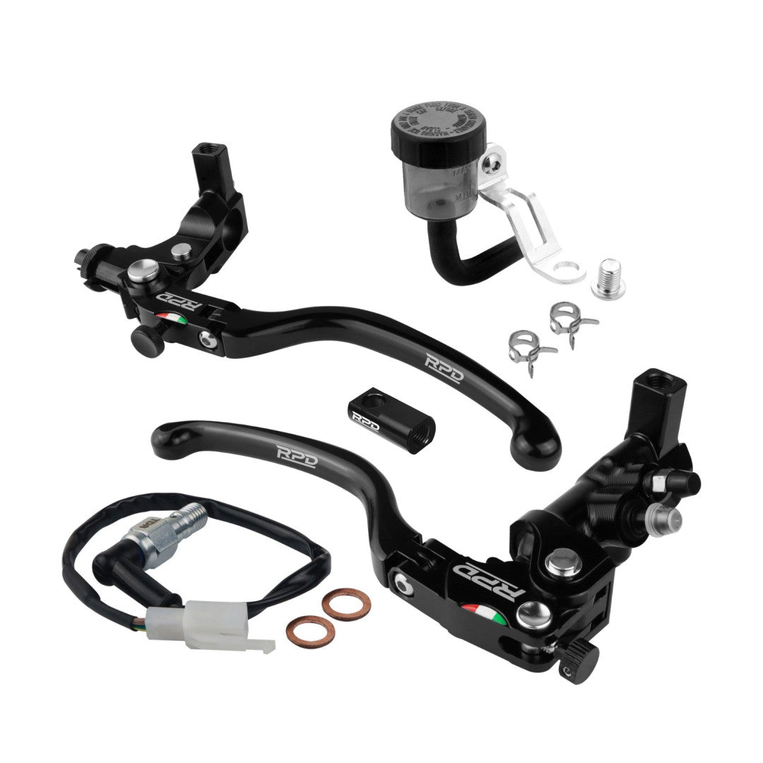 RPD MASTER BRAKE PUMP-CLUTCH SET GENESIS (R/L) - BLACK/RED WITH TDR SWITCH BRAKE & R1 ADAPTER