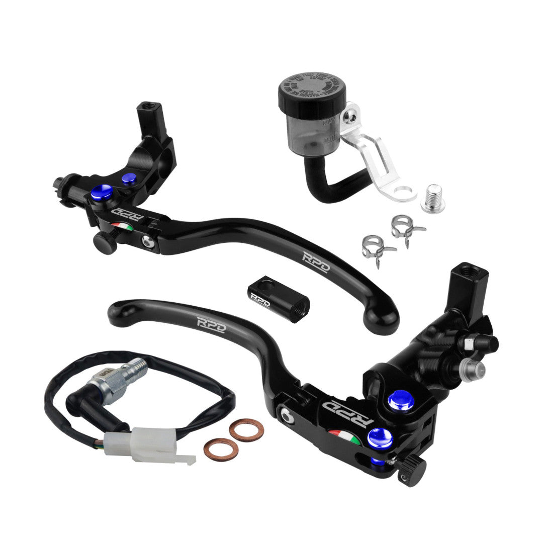 RPD MASTER BRAKE PUMP-CLUTCH SET GENESIS (R/L) - BLACK/RED WITH TDR SWITCH BRAKE & R1 ADAPTER