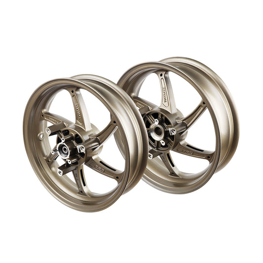 RPD CASTING WHEEL SET SKYBLADE BROWN TITANIUM FOR ALL NEW N-MAX (F: 3.00x13, R: 3.50x13)